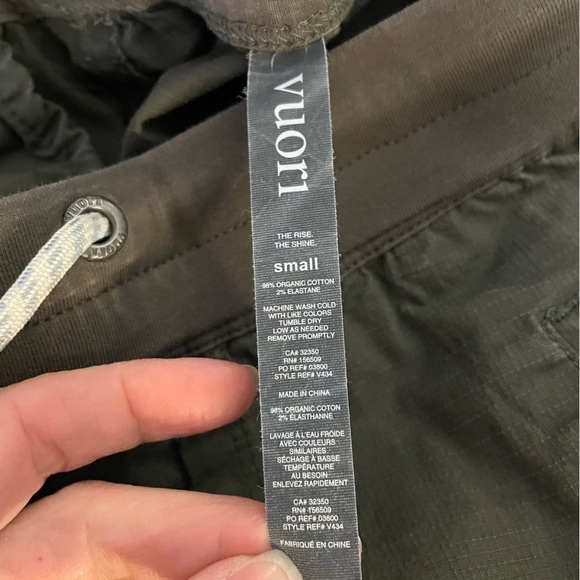 Vuori Rip stop traveler jogger in Olive Green Small - Picture 5 of 8